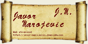 Javor Marojević vizit kartica